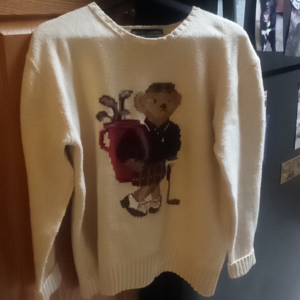 Ralph Lauren teddy bear golf sweater